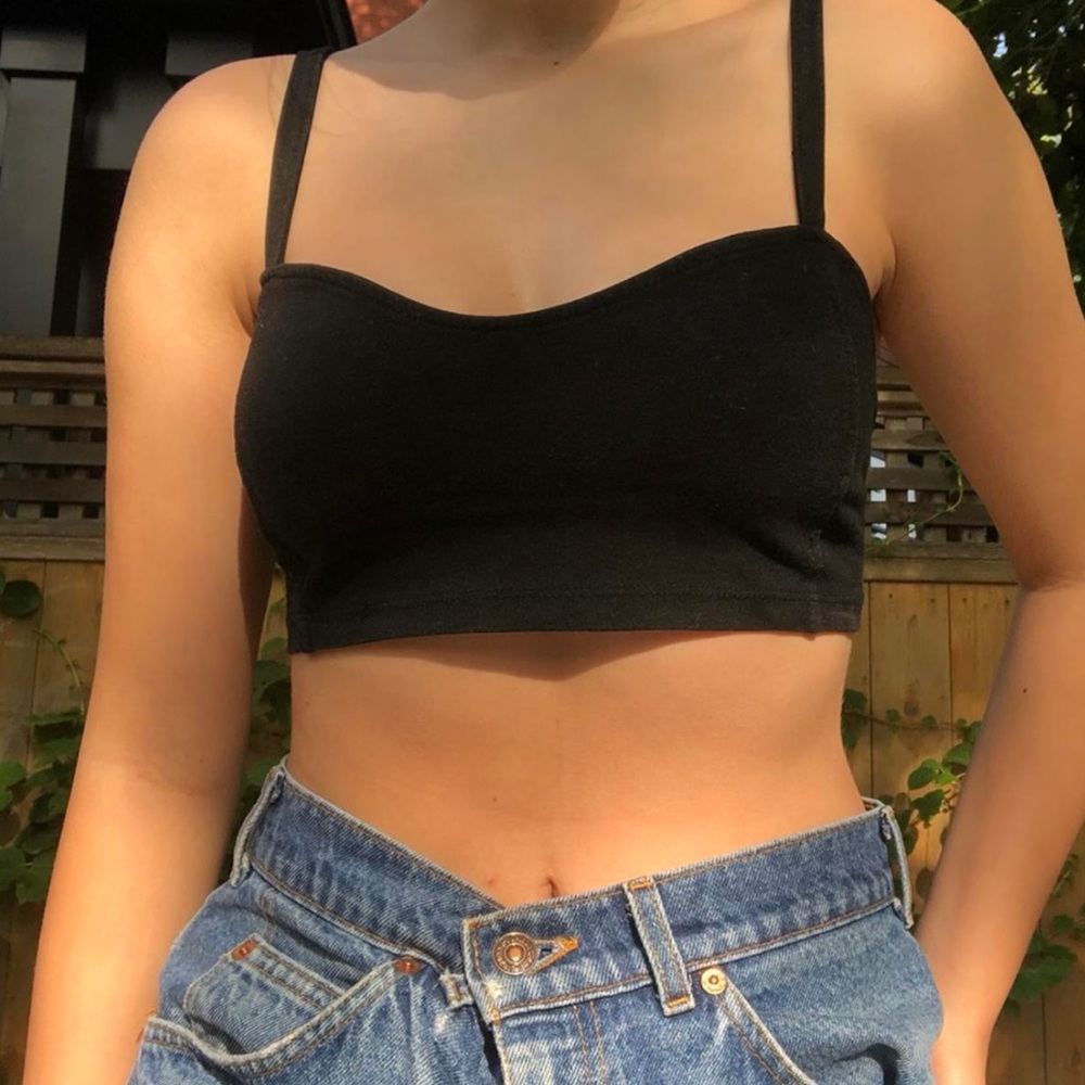 Brandy Melville black crop top